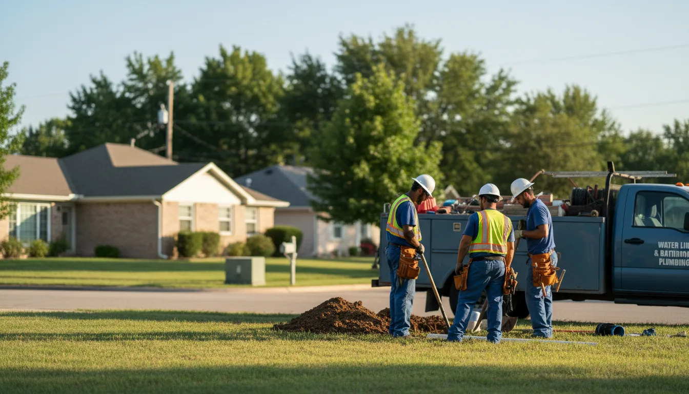 Residential water line and bathroom plumbing service in Morristown, MN